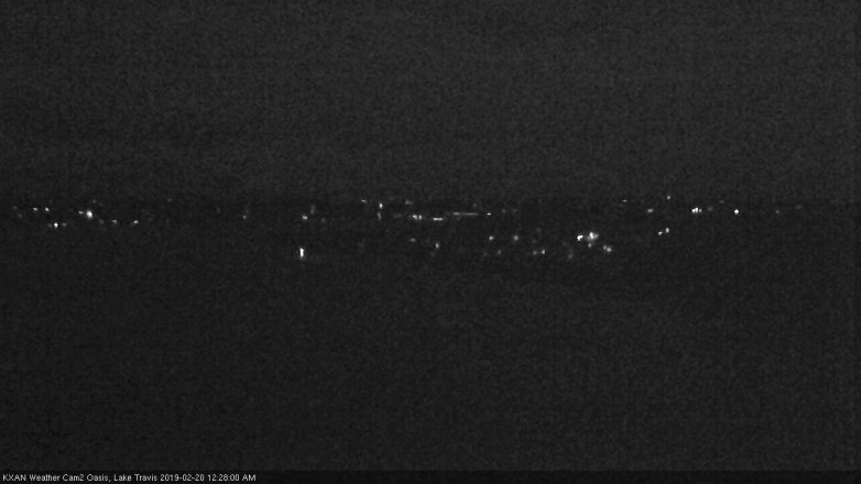 Lake Travis webcam, February 19, 2019 11:30 PM CT