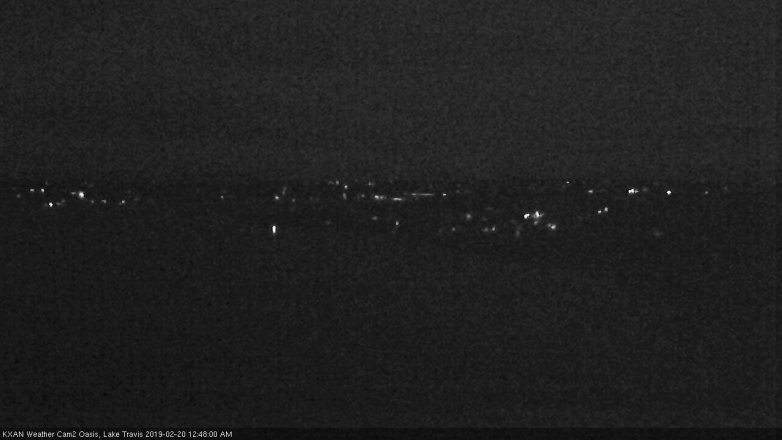 Lake Travis webcam, February 19, 2019 11:50 PM CT