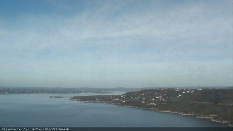 Lake Travis webcam, February 20, 2019 9:00 AM CT