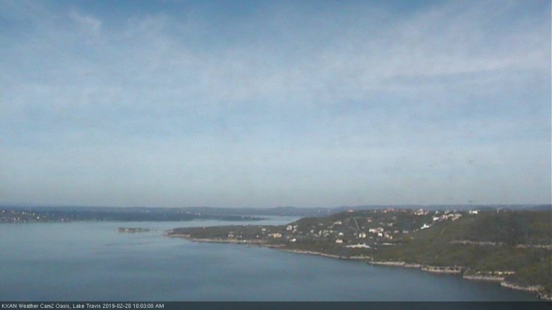 Lake Travis webcam, February 20, 2019 9:05 AM CT