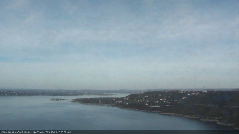 Lake Travis webcam, February 20, 2019 9:10 AM CT