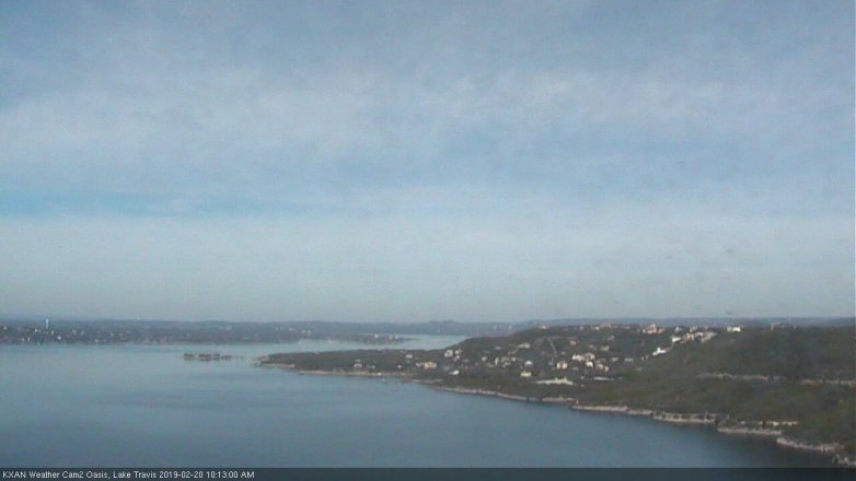 Lake Travis webcam, February 20, 2019 9:15 AM CT