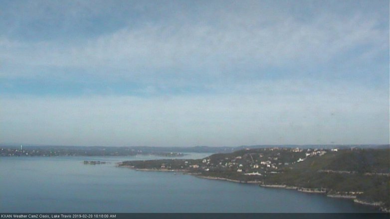 Lake Travis webcam, February 20, 2019 9:20 AM CT