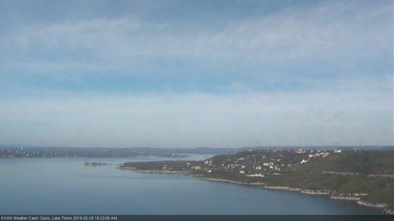 Lake Travis webcam, February 20, 2019 9:25 AM CT
