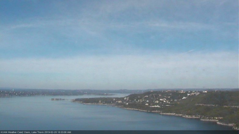 Lake Travis webcam, February 20, 2019 9:35 AM CT