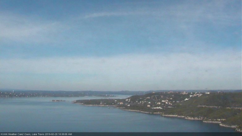 Lake Travis webcam, February 20, 2019 9:40 AM CT