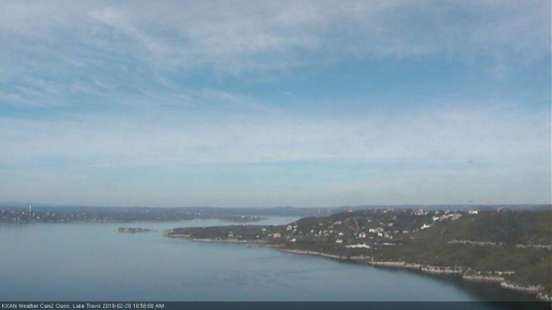 Lake Travis webcam, February 20, 2019 10:00 AM CT
