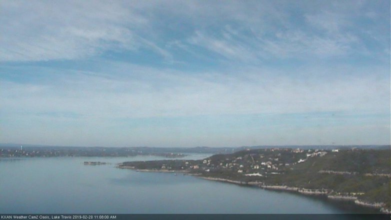 Lake Travis webcam, February 20, 2019 10:10 AM CT