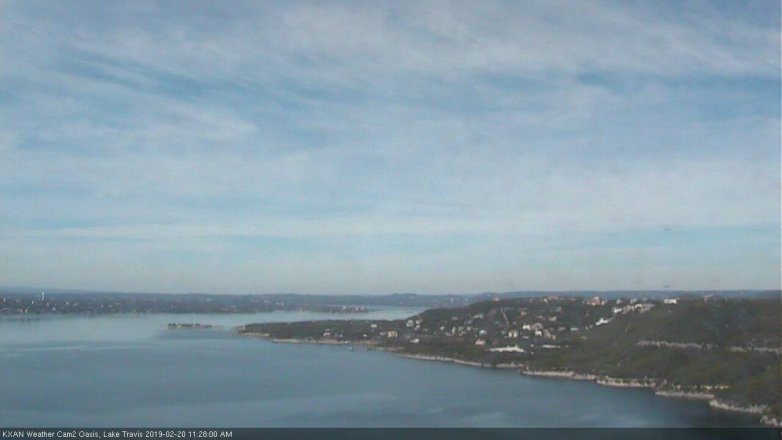 Lake Travis webcam, February 20, 2019 10:30 AM CT