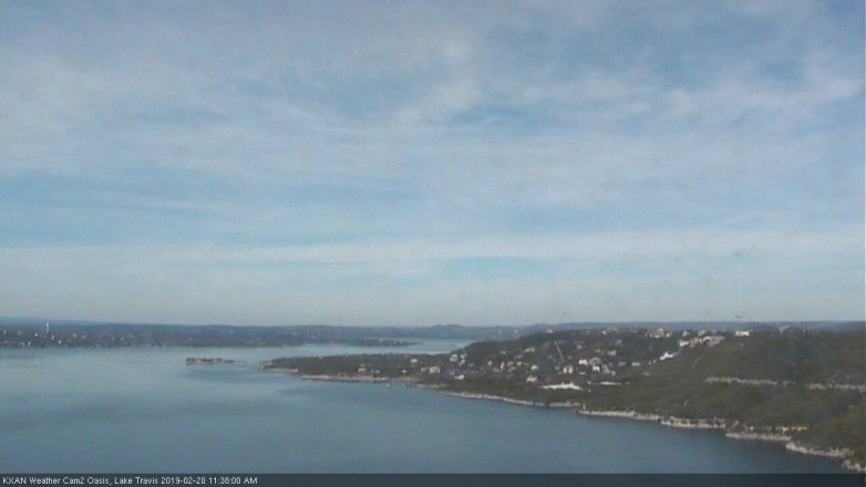 Lake Travis webcam, February 20, 2019 10:40 AM CT