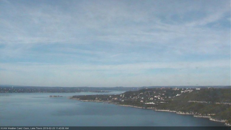 Lake Travis webcam, February 20, 2019 10:45 AM CT