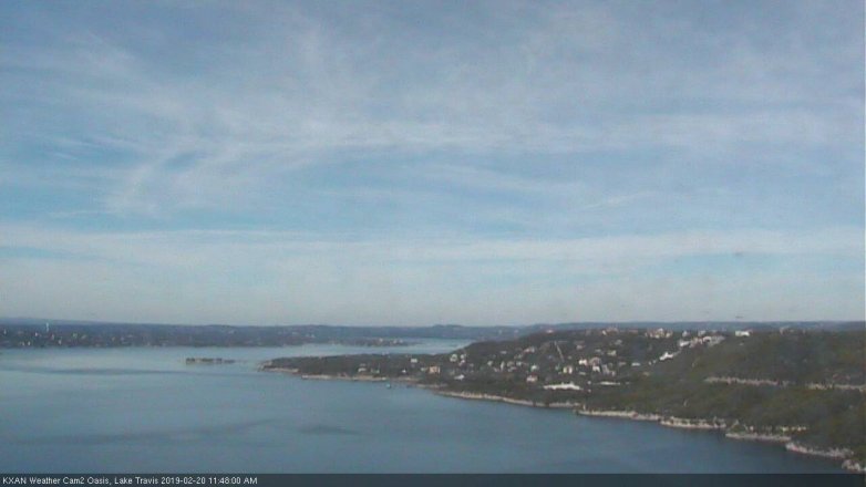 Lake Travis webcam, February 20, 2019 10:50 AM CT