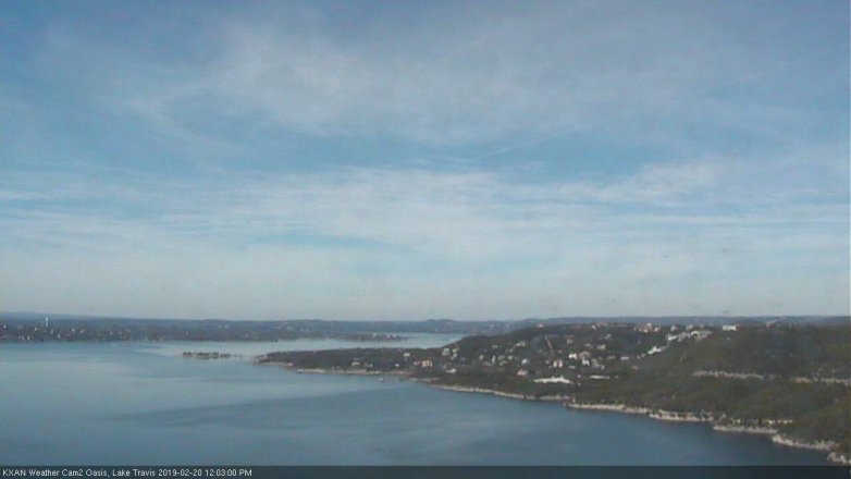 Lake Travis webcam, February 20, 2019 11:05 AM CT