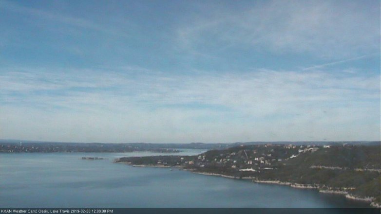 Lake Travis webcam, February 20, 2019 11:10 AM CT