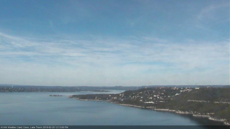 Lake Travis webcam, February 20, 2019 11:15 AM CT