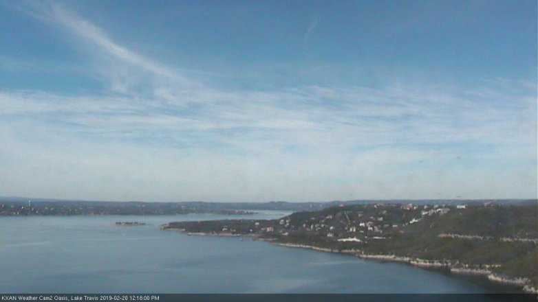 Lake Travis webcam, February 20, 2019 11:20 AM CT