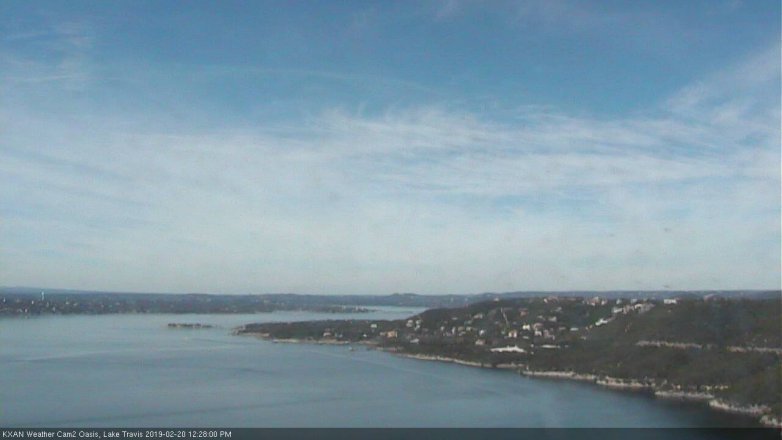 Lake Travis webcam, February 20, 2019 11:30 AM CT