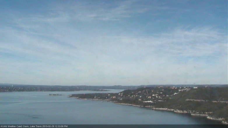 Lake Travis webcam, February 20, 2019 11:35 AM CT