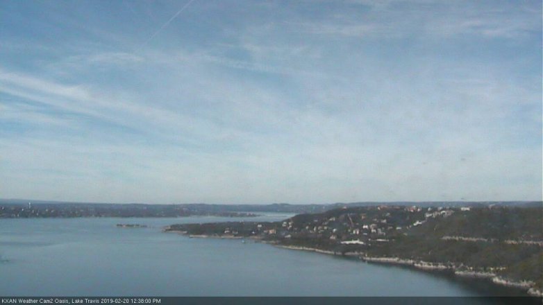 Lake Travis webcam, February 20, 2019 11:40 AM CT