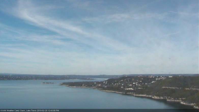 Lake Travis webcam, February 20, 2019 11:45 AM CT