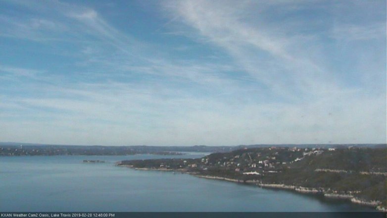Lake Travis webcam, February 20, 2019 11:50 AM CT