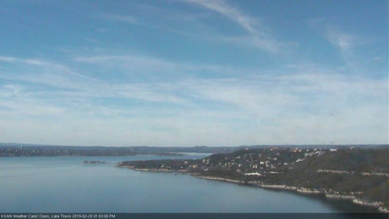 Lake Travis webcam, February 20, 2019 12:05 PM CT