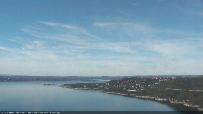 Lake Travis webcam, February 20, 2019 12:10 PM CT