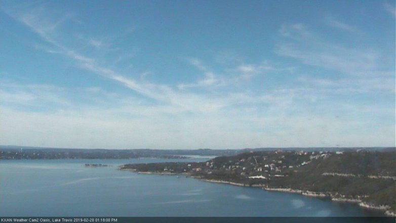 Lake Travis webcam, February 20, 2019 12:20 PM CT
