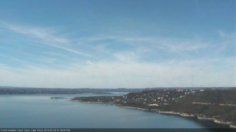 Lake Travis webcam, February 20, 2019 12:40 PM CT