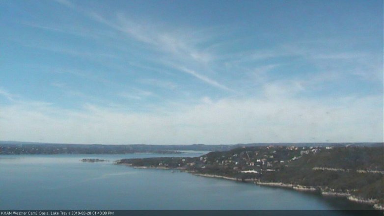 Lake Travis webcam, February 20, 2019 12:45 PM CT