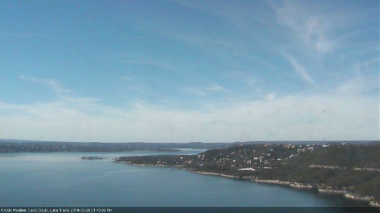 Lake Travis webcam, February 20, 2019 12:50 PM CT