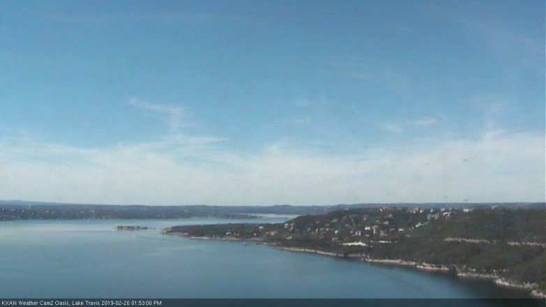 Lake Travis webcam, February 20, 2019 12:55 PM CT