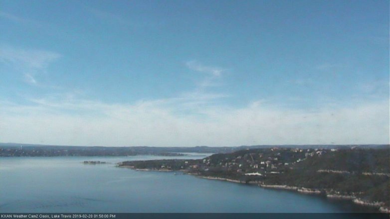 Lake Travis webcam, February 20, 2019 1:00 PM CT