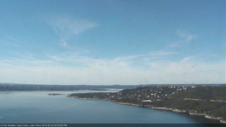 Lake Travis webcam, February 20, 2019 1:05 PM CT