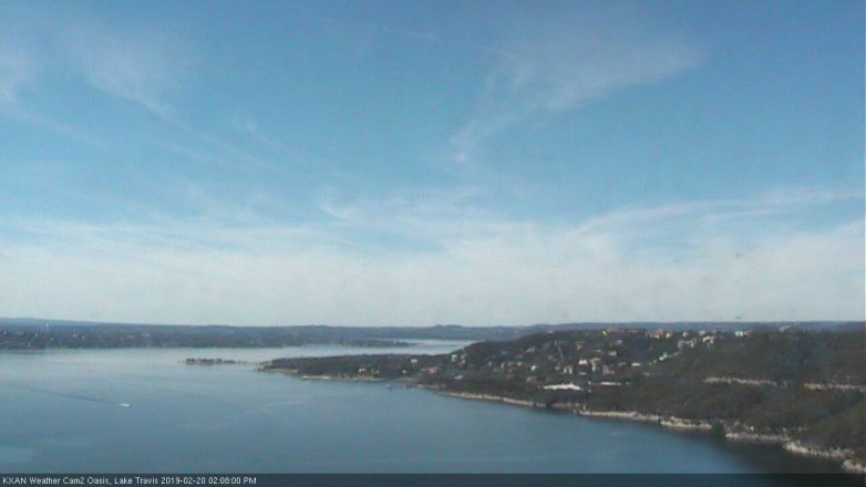 Lake Travis webcam, February 20, 2019 1:10 PM CT