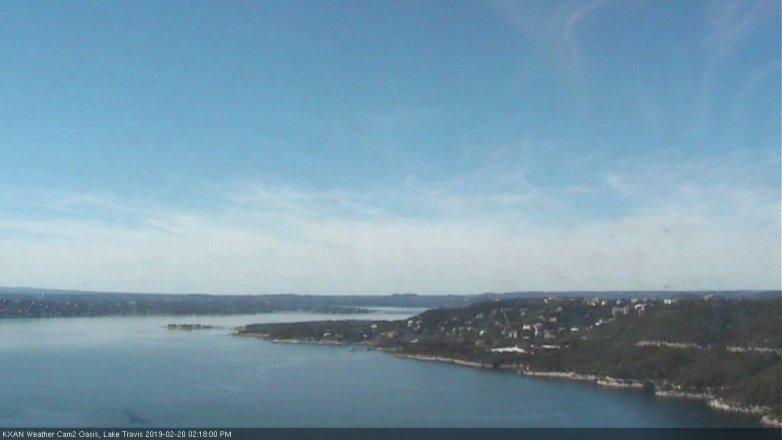 Lake Travis webcam, February 20, 2019 1:20 PM CT