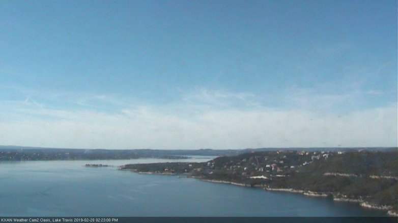Lake Travis webcam, February 20, 2019 1:25 PM CT
