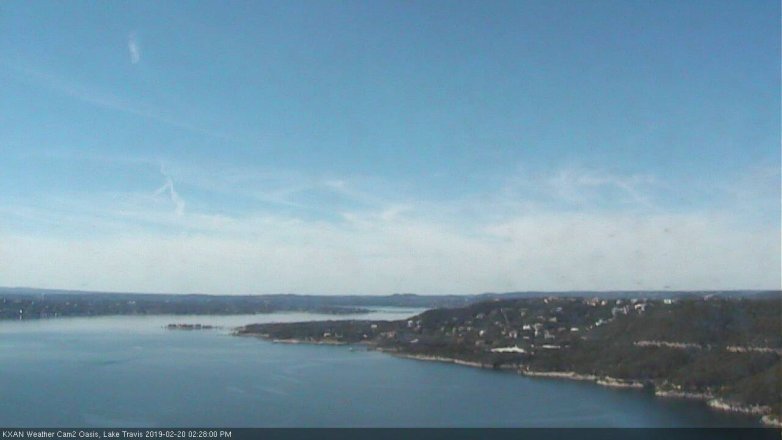 Lake Travis webcam, February 20, 2019 1:30 PM CT