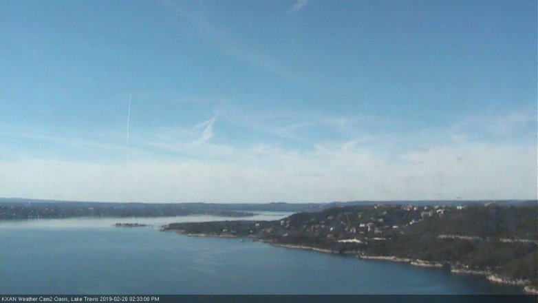 Lake Travis webcam, February 20, 2019 1:35 PM CT