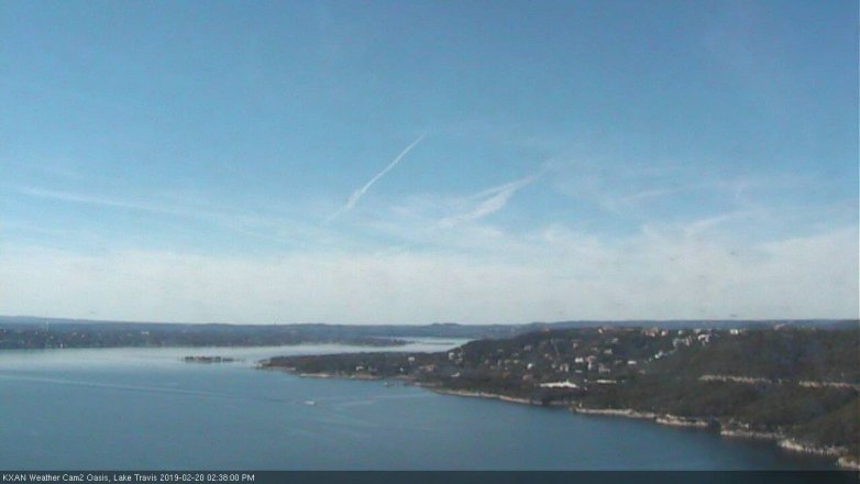 Lake Travis webcam, February 20, 2019 1:40 PM CT