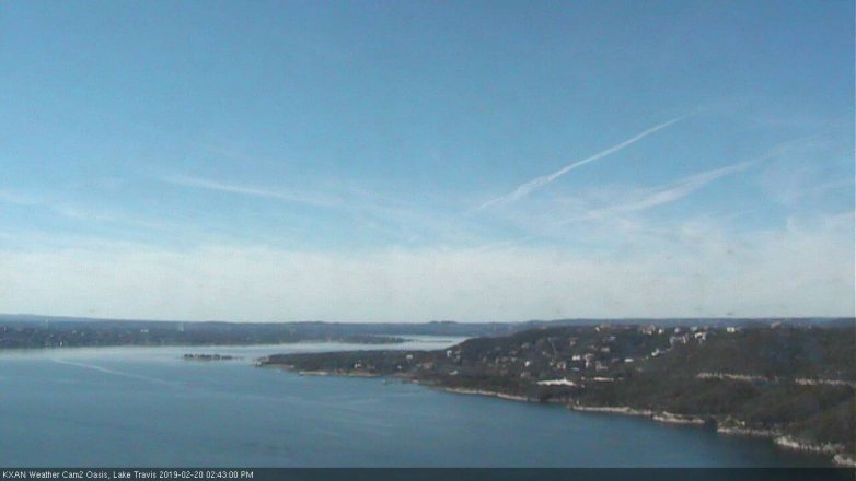 Lake Travis webcam, February 20, 2019 1:45 PM CT