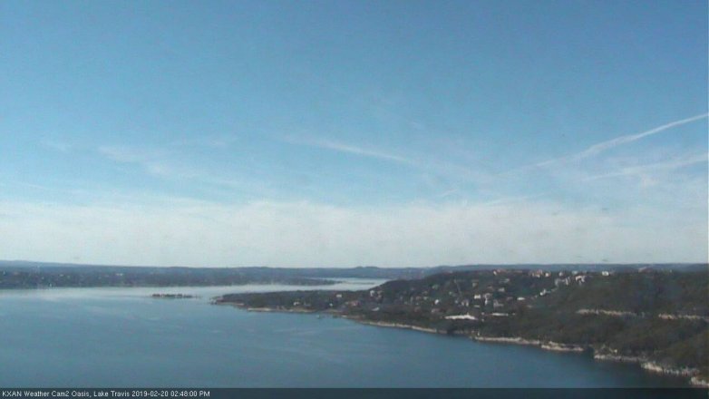 Lake Travis webcam, February 20, 2019 1:50 PM CT