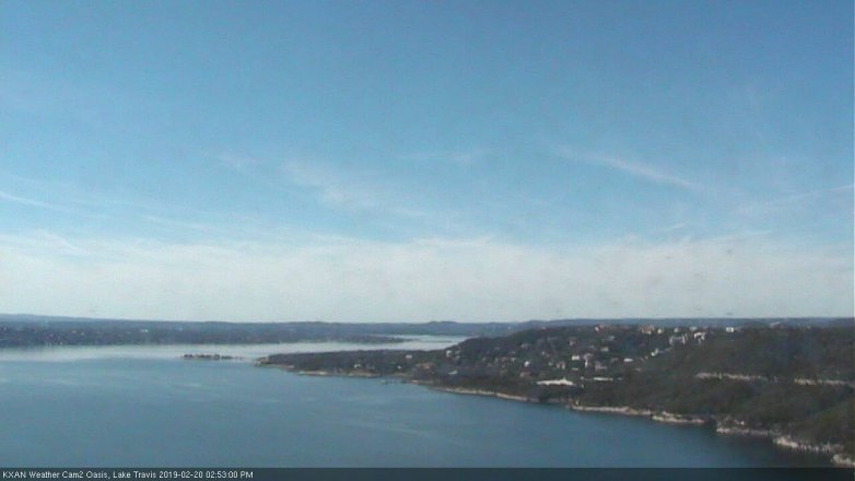 Lake Travis webcam, February 20, 2019 1:55 PM CT