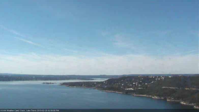 Lake Travis webcam, February 20, 2019 2:00 PM CT