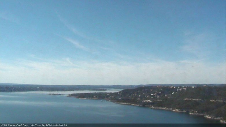 Lake Travis webcam, February 20, 2019 2:05 PM CT