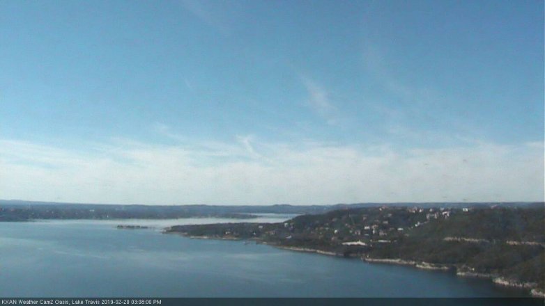 Lake Travis webcam, February 20, 2019 2:10 PM CT