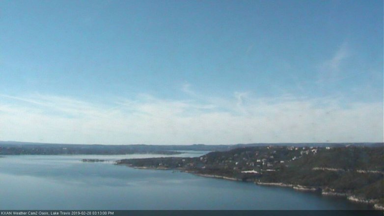 Lake Travis webcam, February 20, 2019 2:15 PM CT
