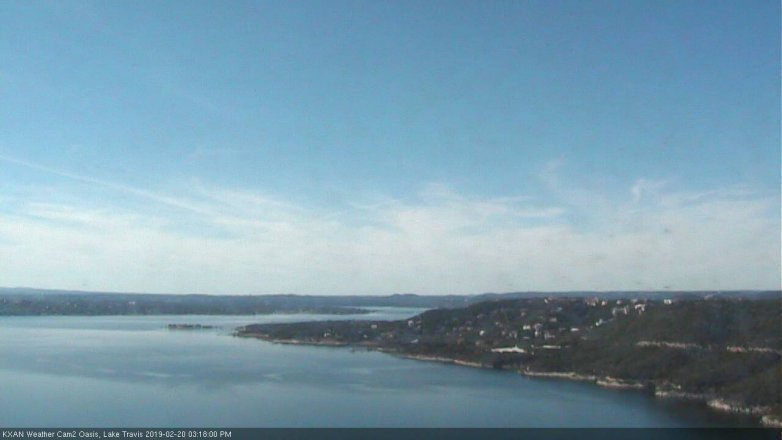Lake Travis webcam, February 20, 2019 2:20 PM CT