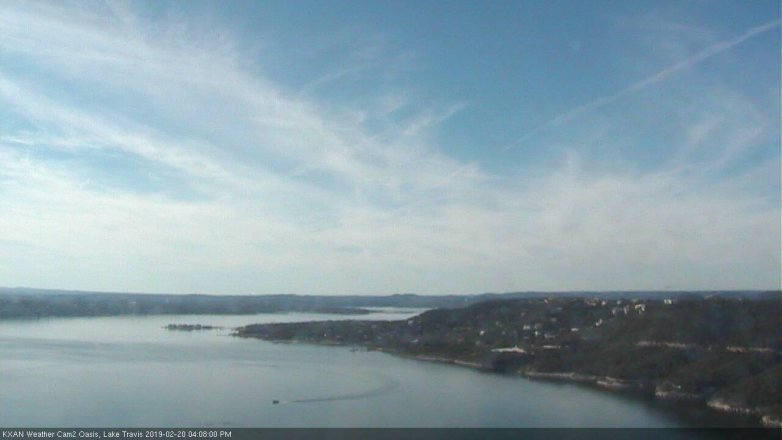 Lake Travis webcam, February 20, 2019 3:10 PM CT