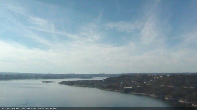 Lake Travis webcam, February 20, 2019 3:20 PM CT